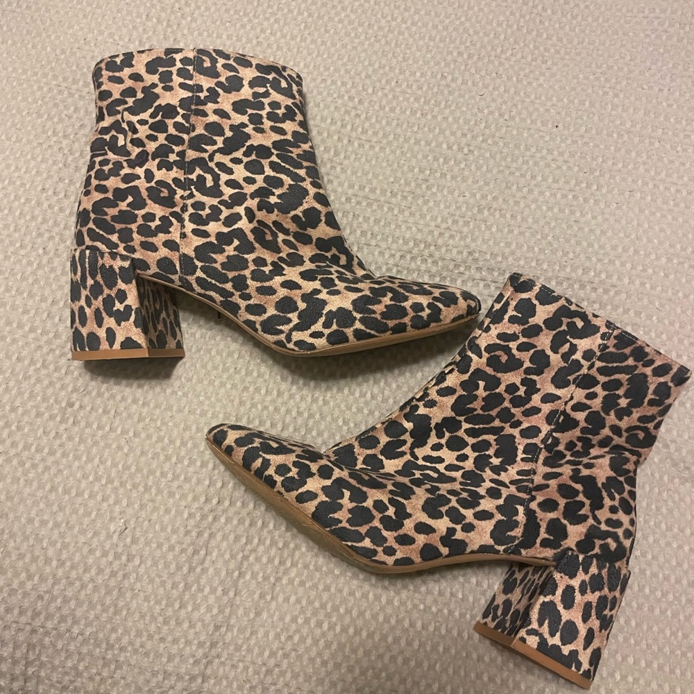 Urban Outfitters Leopard Print Ankle Boot